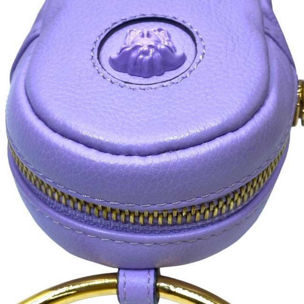 Versace Medusa Purple Bag Leather Pouch Charm - Picture 4 of 8